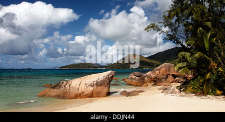 Anse Boudin , Praslin , Seychelles Stock Photo