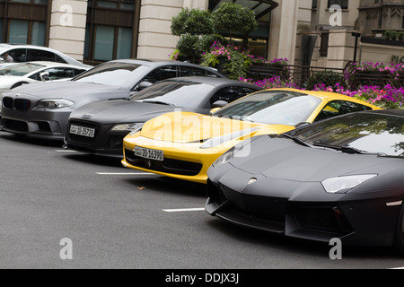 Lamborghini Aventados at Dorchester Hotel, London Stock Photo