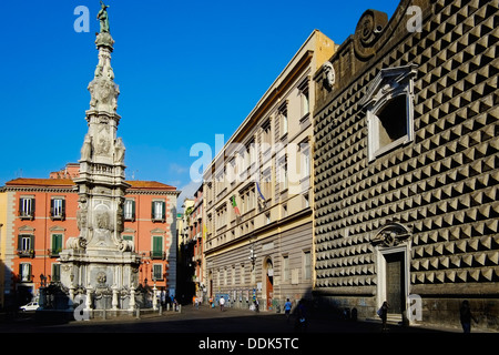 Italy, Campania, Naples, Piazza del Gesu Nuovo Stock Photo