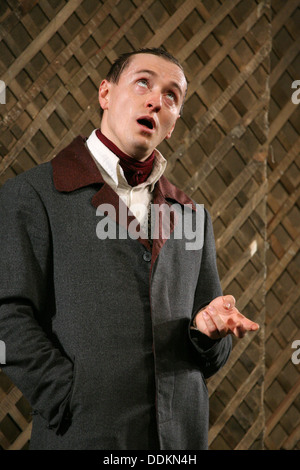 Russian actor Sergey Bezrukov. Moscow Theatre of Oleg Tabakov. Play 'The Adventure'. Stock Photo