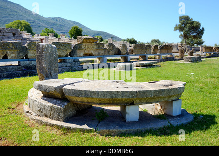 The ruins in ancient Messene (Messinia), Peloponnes, Greece Stock Photo