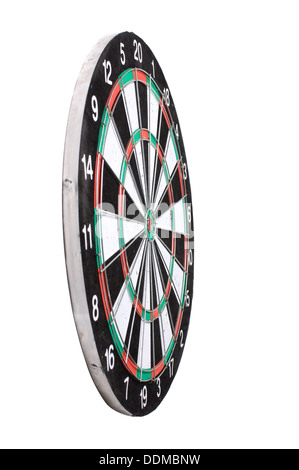 playing darts isolated on white Stock Photo