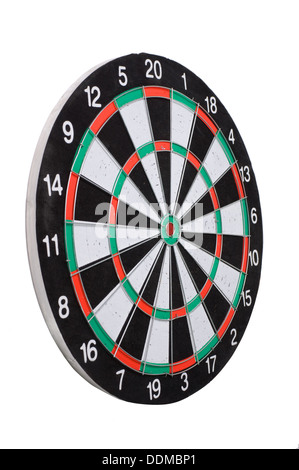 playing darts isolated on white Stock Photo