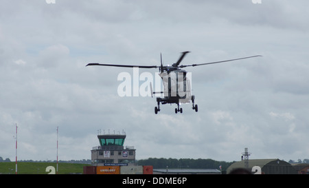 Royal Navy Army AgustaWestland future Lynx Wildcat AW159 helicopter hovering airshow armed forces day zz405 Stock Photo