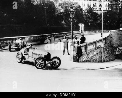 Achille Varzi and Tazio Nuvolari, Monaco Grand Prix, 1933. Artist: Unknown Stock Photo