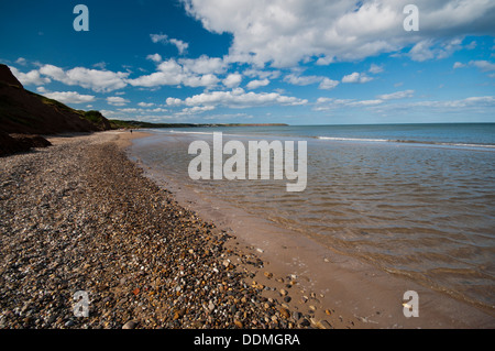 Hunmanby Gap on the north East Yorkshire coastline on awarm, sunny August day. Stock Photo