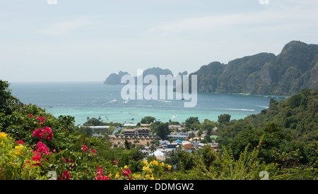 View of the island Phi Phi Don from the viewing point, South of Thailand. Stock Photo