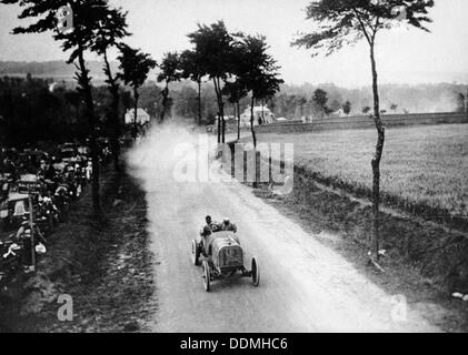 Alessandro Cagno driving his Itala, French Grand Prix, Dieppe, 1908. Artist: Unknown Stock Photo