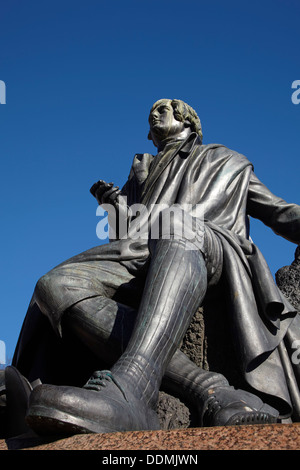 Robert Burns Statue, Octagon, Dunedin, South Island, New Zealand Stock Photo