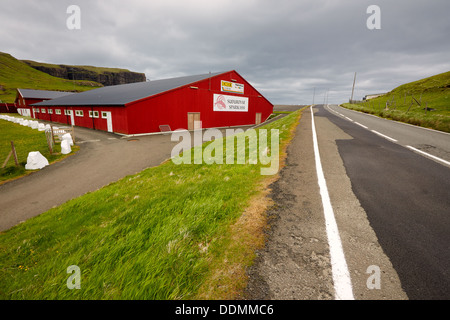 Suduroyar Sparikassi Bank, Vagur town, Suduroy Island, Faroe Islands Stock Photo