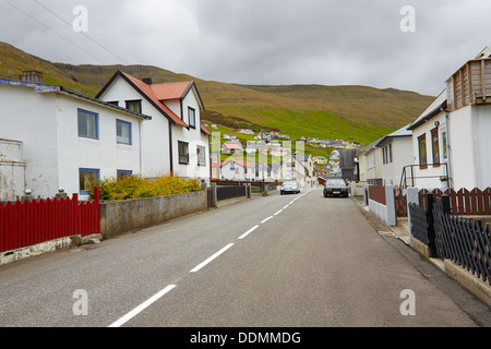 Vagur town, Suduroy Island, Faroe Islands Stock Photo
