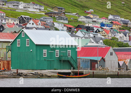 Vagur town, Suduroy Island, Faroe Islands Stock Photo
