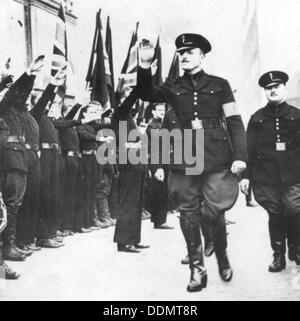 Sir Oswald Mosley on the day of the 'Battle of Cable Street', 5th October 1936. Artist: Unknown Stock Photo