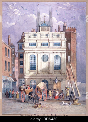 Borough High Street, Southwark, London, 1833. Artist: H Brown Stock Photo