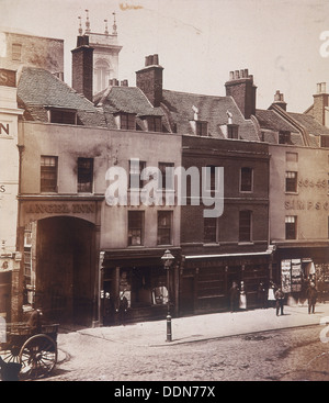 Angel Inn and shops on Farringdon Street, London, c1860. Artist: Henry Dixon Stock Photo