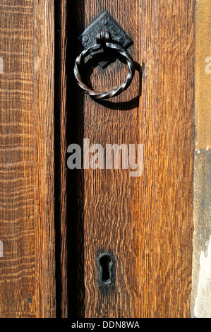 A close up view of an old door, Cambridge, UK Stock Photo