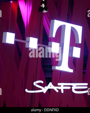 Berlin, Germany. 05th Sep, 2013. The lettering safe is seen at the Telekom booth at the second press of the consumer electronics fair IFA in Berlin, Germany, 05 September 2013. The IFA takes place from 6 September to 11 September 2013. Photo: RAINER JENSEN/dpa/Alamy Live News Stock Photo