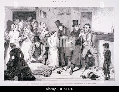 'The Bottle', 1847. Artist: George Cruikshank Stock Photo - Alamy