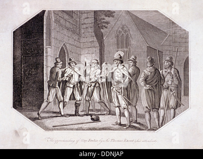 Scene showing the capture of Guy Fawkes, c1605, (1802). Artist: F Deeres Stock Photo