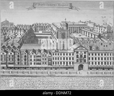 St Bartholomew's Hospital, Smithfield, City of London, 1723. Artist: Anon Stock Photo