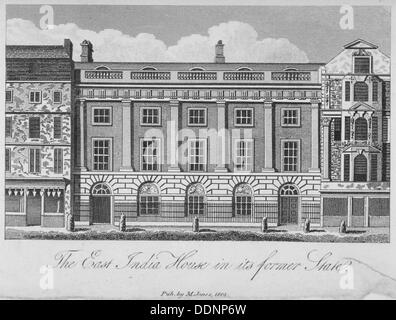 East India House, Leadenhall Street, City of London, 1800. Artist: Anon Stock Photo