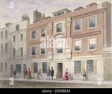 View of a mansion in Great Winchester Street, City of London, 1841. Artist: Thomas Hosmer Shepherd Stock Photo