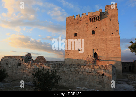 Cyprus Kolossi Castle is a stronghold outside the city of Limassol, Lemesos, Limassol, built in 1210 Stock Photo