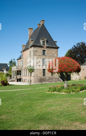 Chateau Montgommery at Ducey Normandy France A French historic building Stock Photo