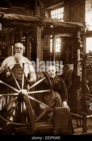 Hand loom weaver / spinner early 1900s