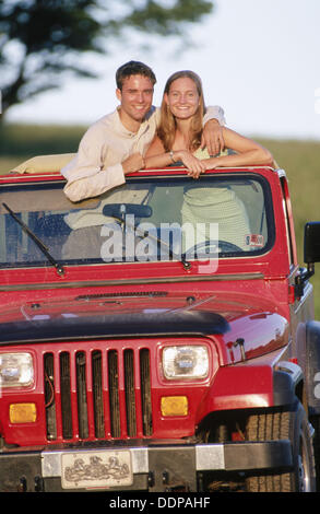 teens in jeep Stock Photo - Alamy