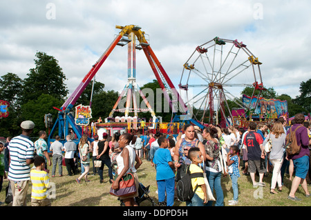 Fun Fair ride at Lambeth Country Fair in Brockwell Park Brixton South ...