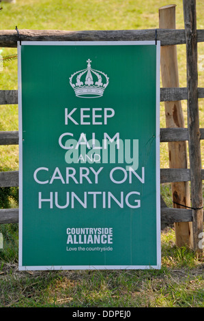 Carry on Hunting poster. Countryside Alliance, UK Stock Photo