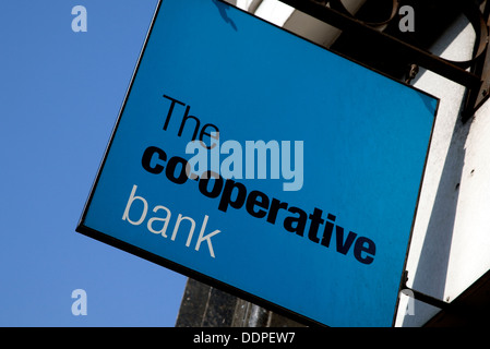 Sign on branch of The Co-Operative Bank, London Stock Photo