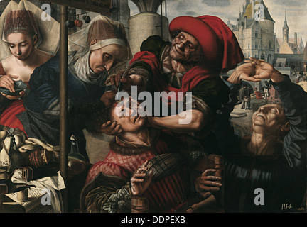 Surgery, 1550-1555. Artist: Hemessen, Jan Sanders, van (c. 1500-c. 1566) Stock Photo