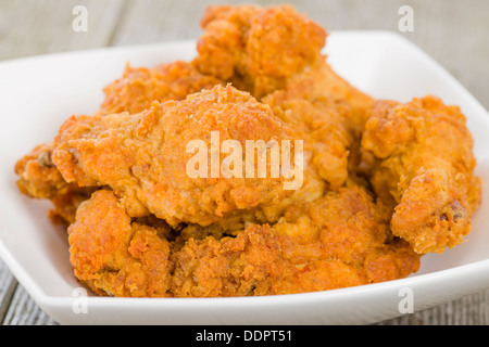 Southern Fried Hot Chicken Wings Stock Photo