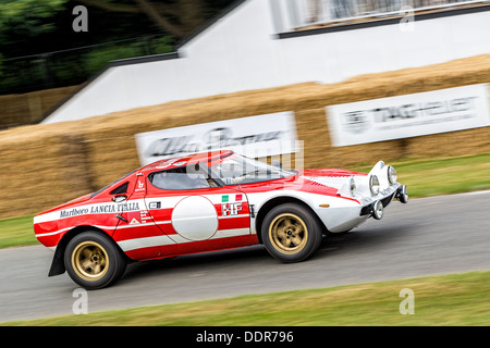 1974 Lancia Stratos with driver Alessandro Carrara at Goodwood Festival of Speed, Sussex, UK. Stock Photo