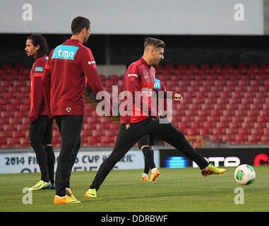 Belfast, Northern Ireland, UK. 05th Sep, 2013. Portugal train at Windsor Park in Belfast ahead of their World Cup Qualifier with Northern Ireland Pictures by Kevin Scott / Scott Media Belfast Credit:  Kevin Scott/Alamy Live News Stock Photo