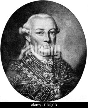 Leopold II, Peter Leopold, 1747 - 1792, copper engraving from the 18th ...