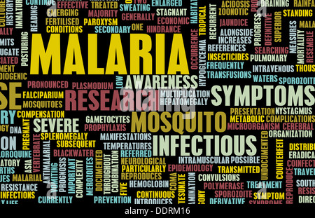 Malaria Disease Concept as a Medical Condition Art Stock Photo