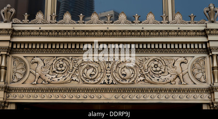 Details of carvings on a building, Chicago, Cook County, Illinois, USA Stock Photo