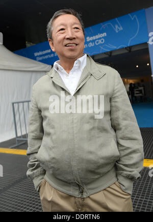 Ser Miang Ng of Singapore, Vice-President of the International Olympic Committee (IOC), stands in front of the Hilton hotel in Buenos Aires, Argentina, 05 September 2013. He is among the candidates for the election of the new IOC President. Photo: Arne Dedert/dpa Stock Photo