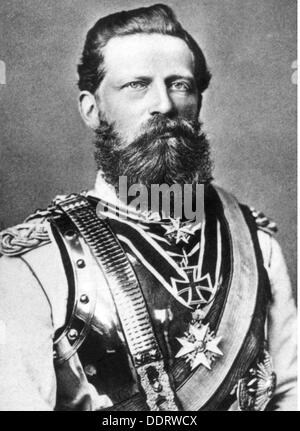 Frederick III, 18.10.1831 - 15.6.1888, German Emperor 9.3. - 15.6.1888, half length, circa 1875, Stock Photo