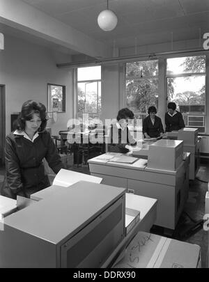 British Steel staff using the latest Rank Xerox copiers, Rotherham, South Yorkshire, 1962. Artist: Michael Walters Stock Photo