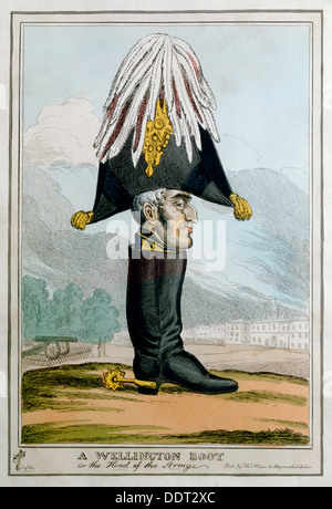 'A Wellington Boot- or the Head of the Armye', 19th century. Artist: Unknown Stock Photo