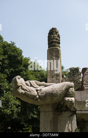 Ming Tombs, Nanjing, China. Detail of the terrace under the Xiaoling Hall. Stock Photo