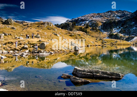 Garguilhs de Jos. Colomers glaciar cirque. Aran Valley. Pyrenees mountain range. Lerida province.  Catalonia, Spain, Europe. Stock Photo