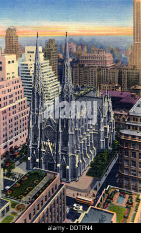 St Patrick's Cathedral, New York City, New York, USA, 1951. Artist: Unknown Stock Photo
