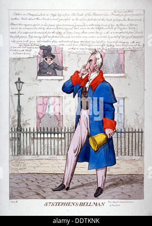 'St Stephen's Bell Man', 1820. Artist: Anon Stock Photo