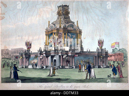 Temple of Concord, Green Park, Westminster, London, 1814. Artist: Anon Stock Photo