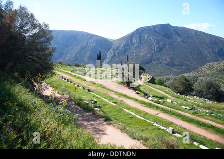 The gymnasium at Delphi, Greece. Artist: Samuel Magal Stock Photo